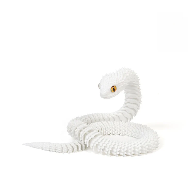 3D-Gedruckte Flexible Schlangenfigur, Perfektes Schreibtisch-Haustier, Tierliebhaber-Geschenk, Halloween-Dekoration