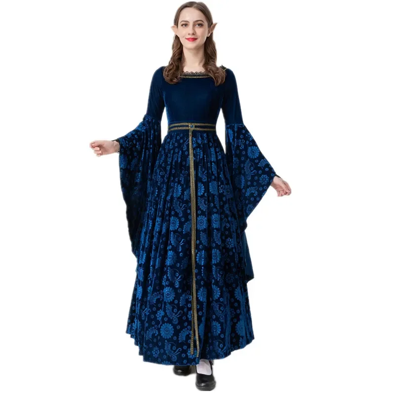 Costume de Cosplay reine gothique Vintage européenne médiévale, robe de soirée de princesse victorienne du palais de la R