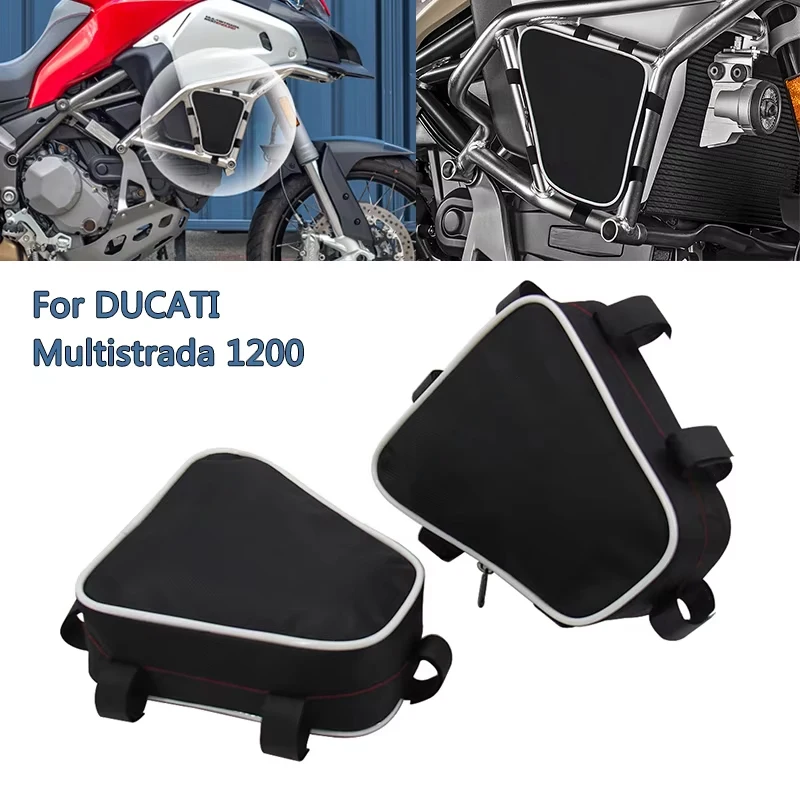 

Waterproof Motorcycle Storage Bags For Ducati Multistrada 1200 Repair Tool Placement Bag Frame Crash Bar Package Toolbox Bags
