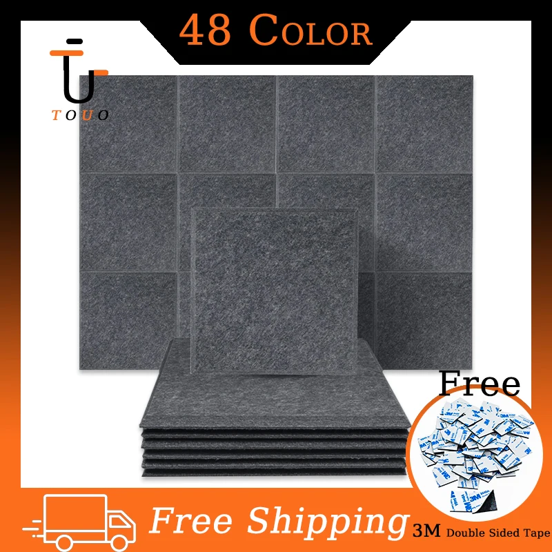 TOUO Sound Insulation Studio Acoustic Panel Absorcion Acoust Insulation Panels Panels 12 Pcs For Home Accessories