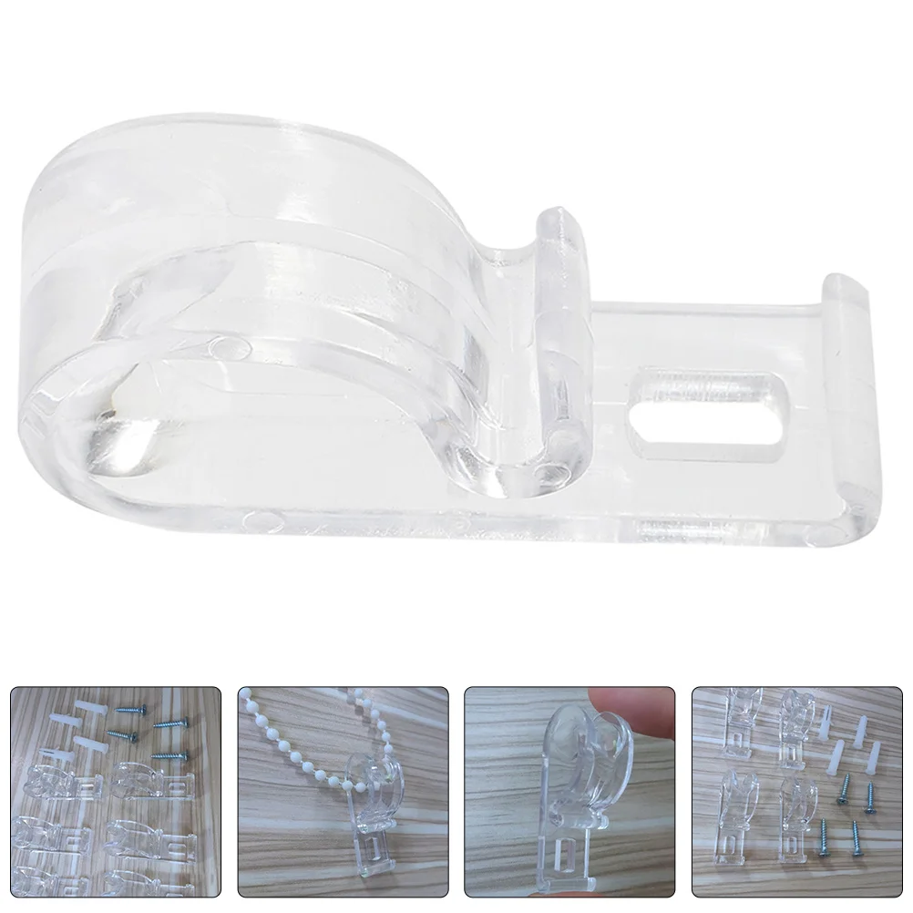 

20pcs Curtain Hooks Transparent Roller Shade Chain Retainer Clip For Blind Cord Safety Beaded Chain Support Window Blind Hook