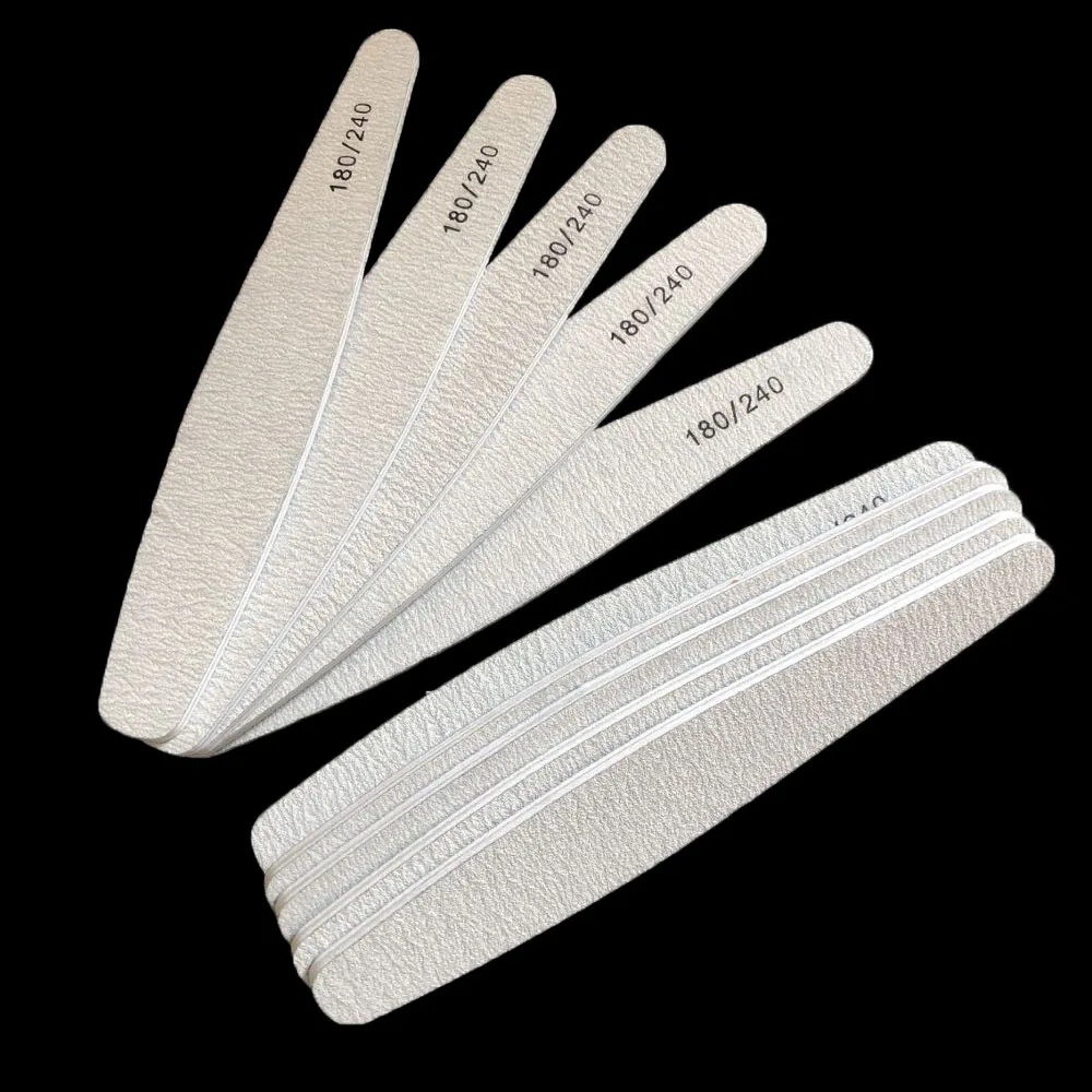 5 pcs/lot  zebra diamond gray nail  file professional emery board  nail file 180/240  manicure tool