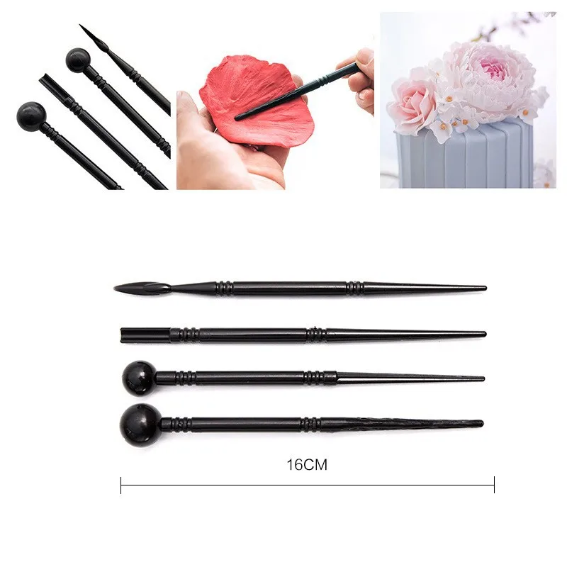 4Pcs/Set Pottery Tools Plastic Round Bar Soft Clay Dot Pen Engraving Knife Clay Tool Indentation Stick