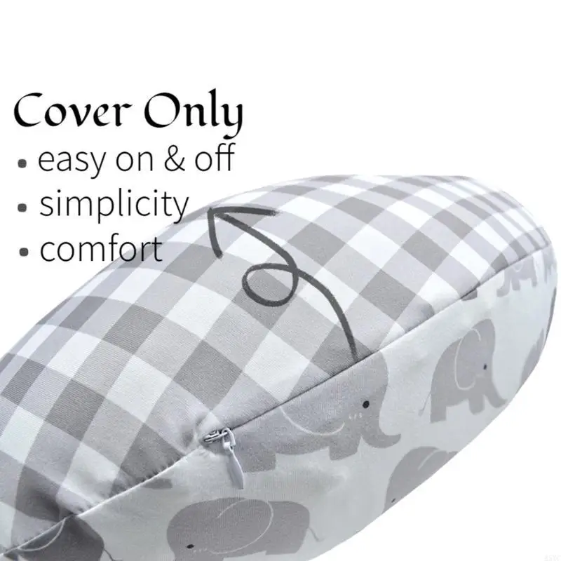 A5YC Breastfeeding Pillow Cover Newborns Nursing Pillowcase Pillow Slipcover Detachable Nursing Pillow Protections Sleeve