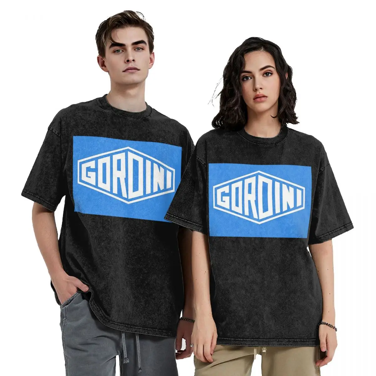 

Классические автомобильные логотипы Gordini, футболки с короткими рукавами в стиле хип-хоп, потертые топы, футболки, уличная футболка, винтажная футболка для мужчин и женщин