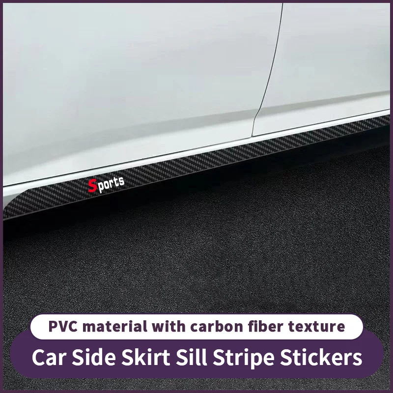 Car Body Stickers with Waistline and Side Skirt Design, Large Font Sports Car Body Stickers, Creative and Personalized Scratch Cover and Repair Tool Car Stickers