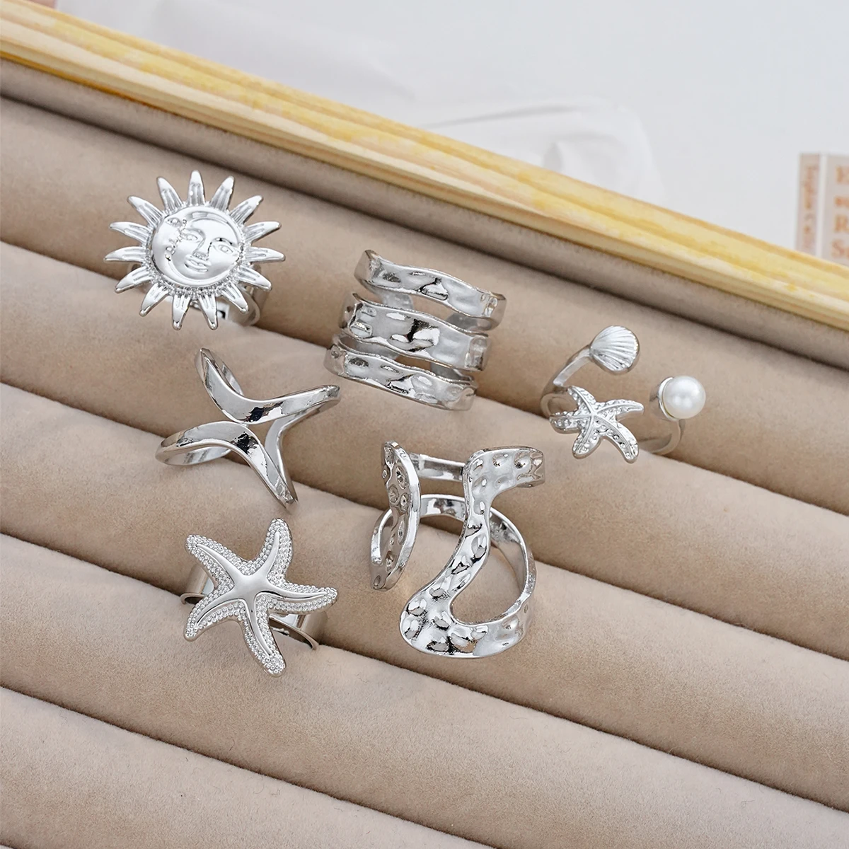 Zestaw 6 Pierścionków Punk Sta – Vintage Punk Knuckle Rings Set recenzja i cena