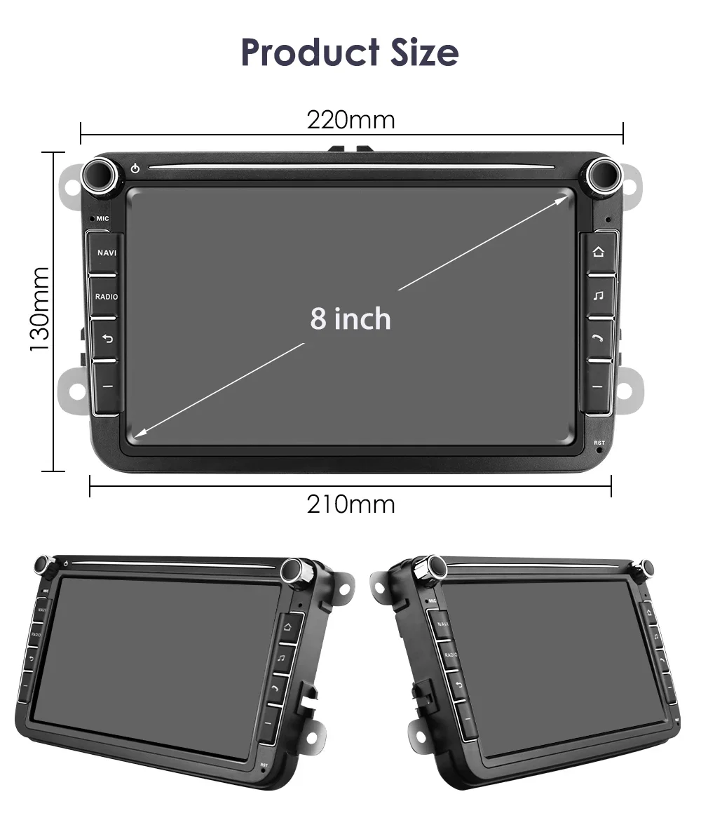 Rádio automotivo android para vw golf 5 polo sedan passat b6 cc vento estéreo de carro para jetta caddy amarok touran scirocco reprodutor gps