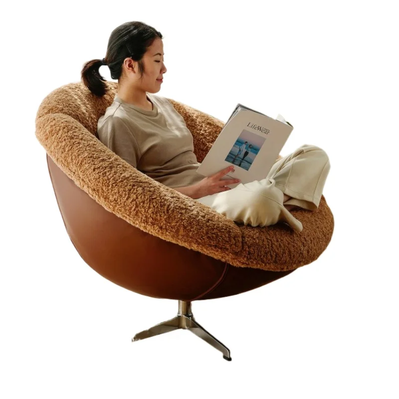 

360-Degree rotating sofa chair, household light luxury living room balcony single leisure lazy chair