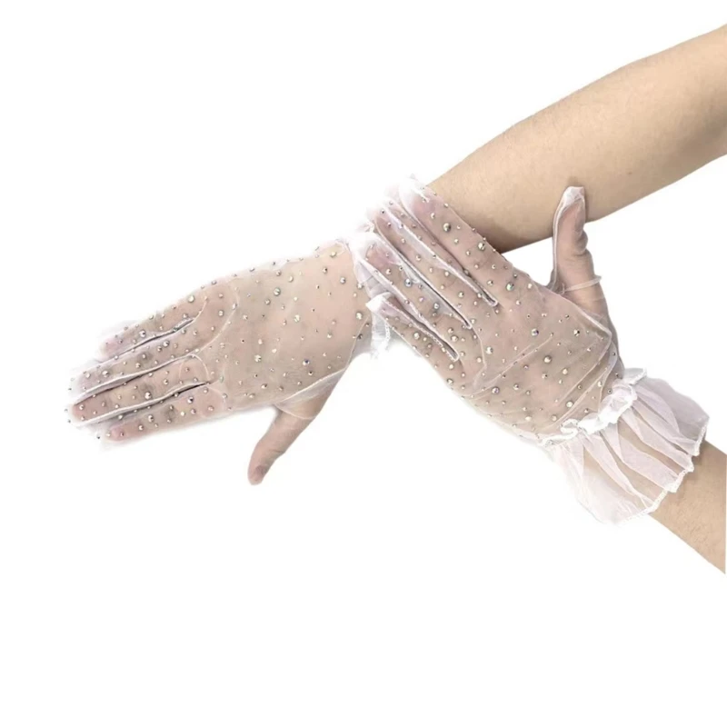 Luxury Women's Gloves Sun Protecting Gloves Bridal Banquets Party Mittens Dropshipping