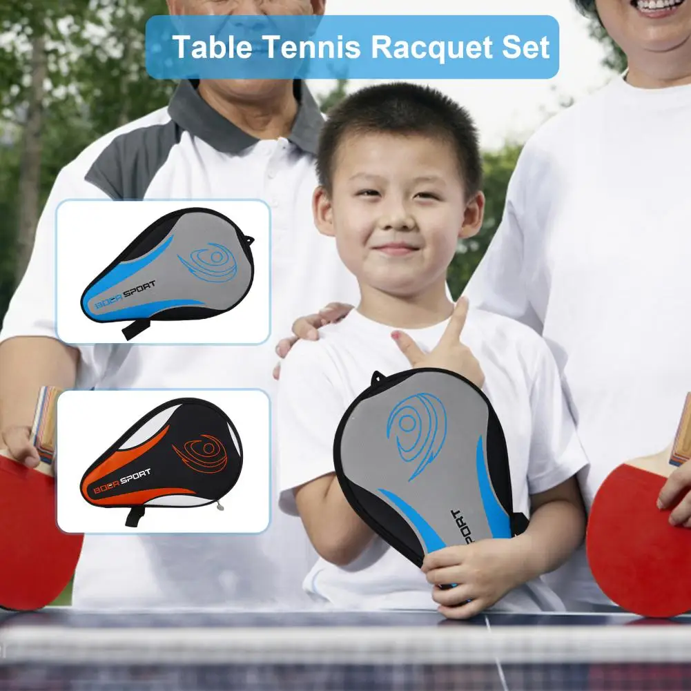 Practical Contrast Color Dustproof Protective Oxford Cloth Table Tennis Racket Case Table Tennis Bag Space-saving