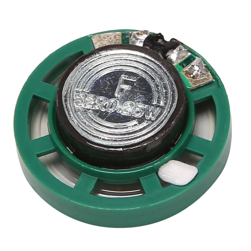BETTER 8X 0.25 W 32 Ohm ลําโพงแม่เหล็กพลาสติกพร้อมเส้นผ่านศูนย์กลาง 27 มม. สีเขียว + สีเงิน