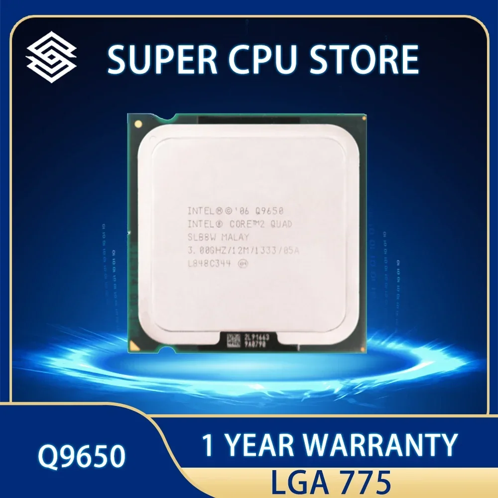 معالج Intel Core 2 Quad Q9650 CPU 3.0 جيجا هرتز 12 ميجا بايت كاش FSB 1333 سطح المكتب LGA 775