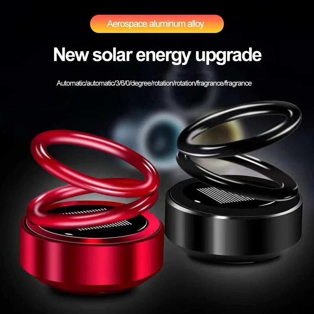 

Solar Car Air Freshener Auto Aromatherapy Sun Light Energy Rotation Interior Fragrance Ornament Aroma Diffuser Dashboard Perfume