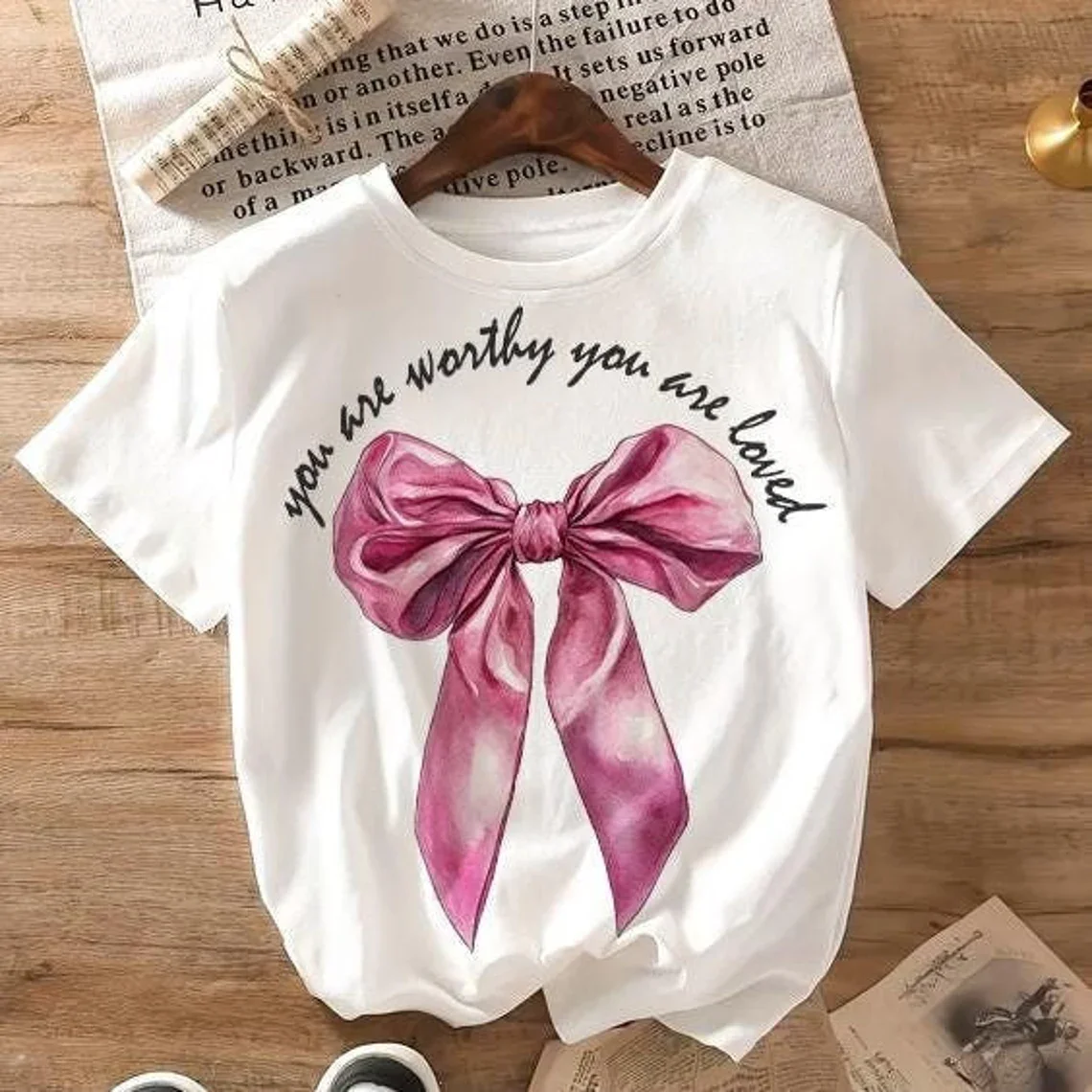 

Футболки You are Worthy You are Love Coquette Valentine Уличная одежда Универсальные женские топы унисекс с короткими рукавами и графикой в стиле Харадзюку