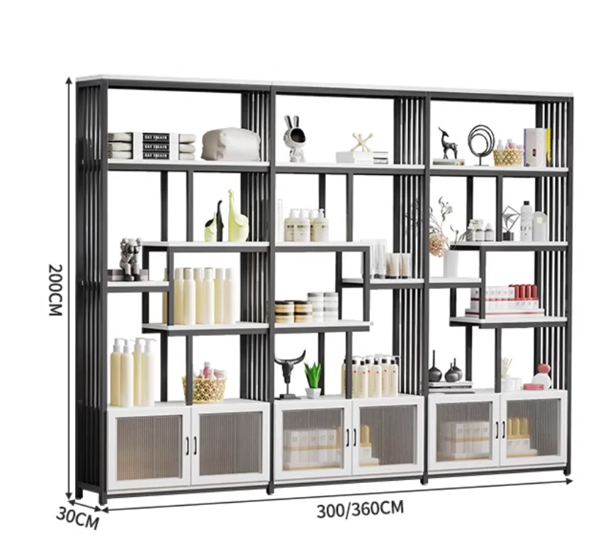 Shelf product display rack Light luxury multi-layer shelf sample beauty salon display rack commercial floor display case