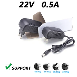 UK AU EU US Plug 22V 0.5A DC Power Adapter Transformer DC 5.5*2.5MM