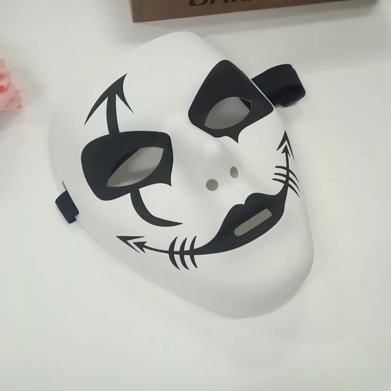 

Adjustable Strap Mask Hip-Hop GHOST DANCE Mask White Popping Face Masque Halloween Party Carnivals 07#