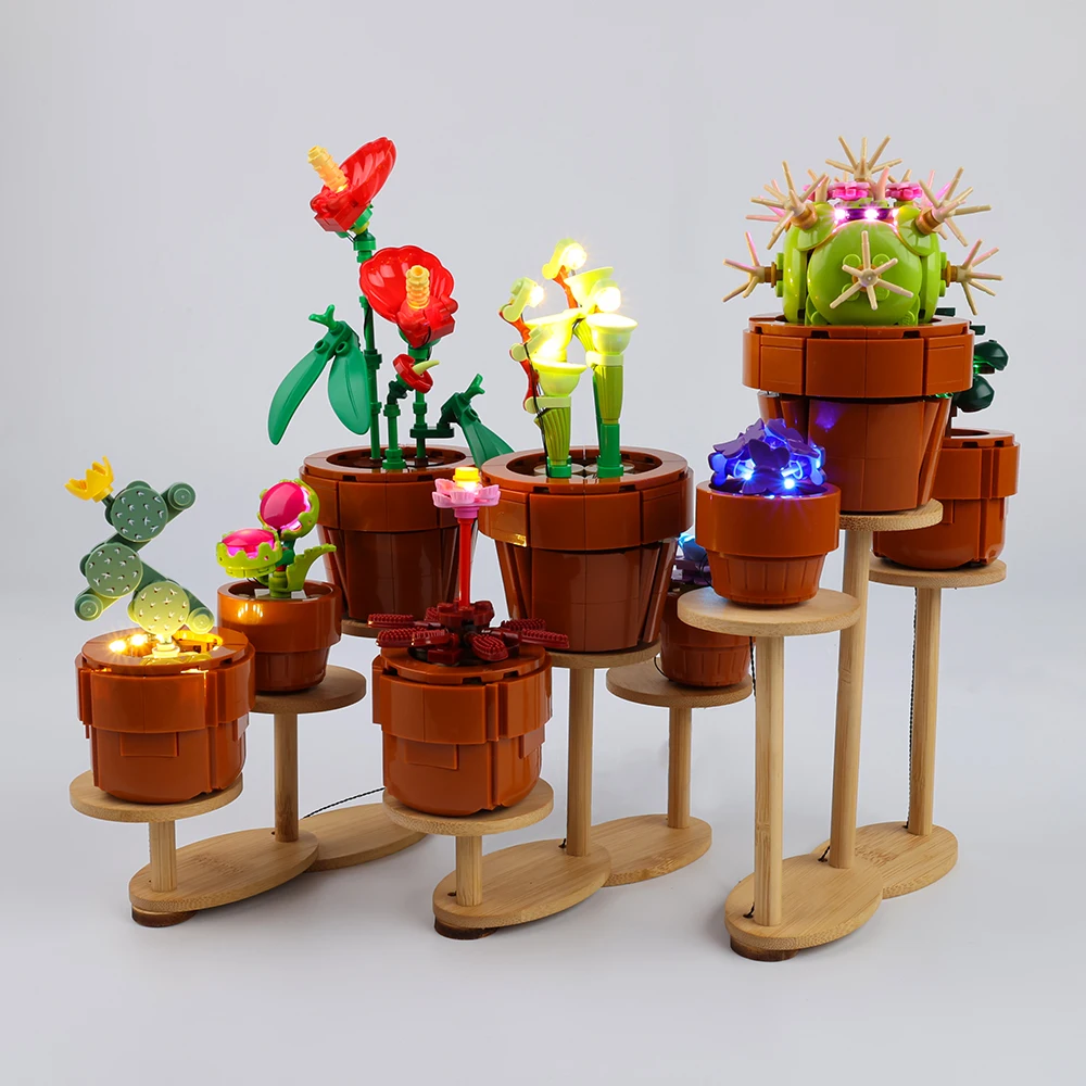 No Model LED Light Set For Tiny Plants 10329 Model Building Blocks Only Lighting Kit