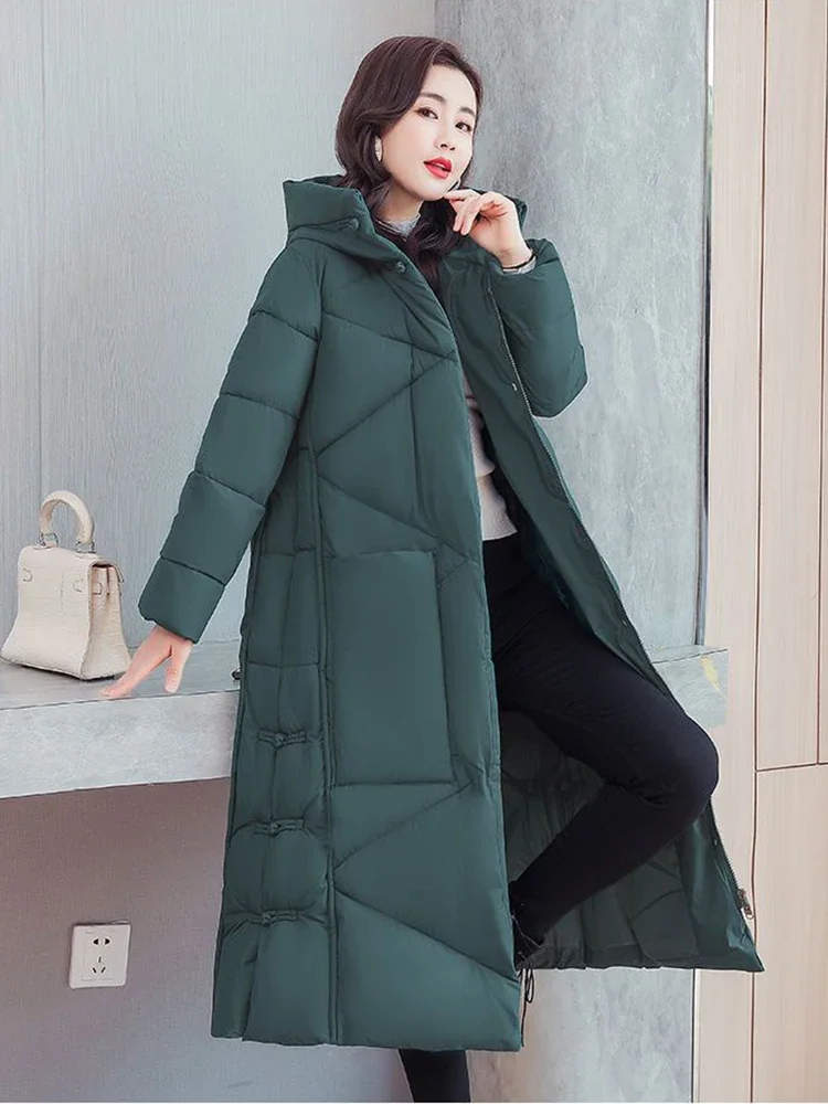 Warm Women Winter Hoodies Parkas Jacket Casual Thick Elegants Overcoat Korean Slim New Cotton Padded Parcas Coat