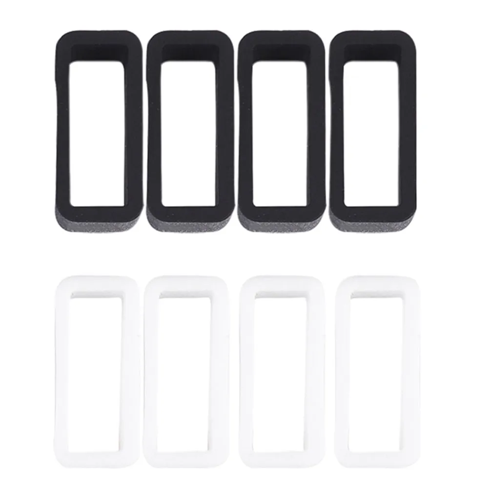 8Pcs Luxury Electroplated Silicone Watch Clasp Rings 20Mm Watch Band Connector Strong Soft Release Buckle for Daily