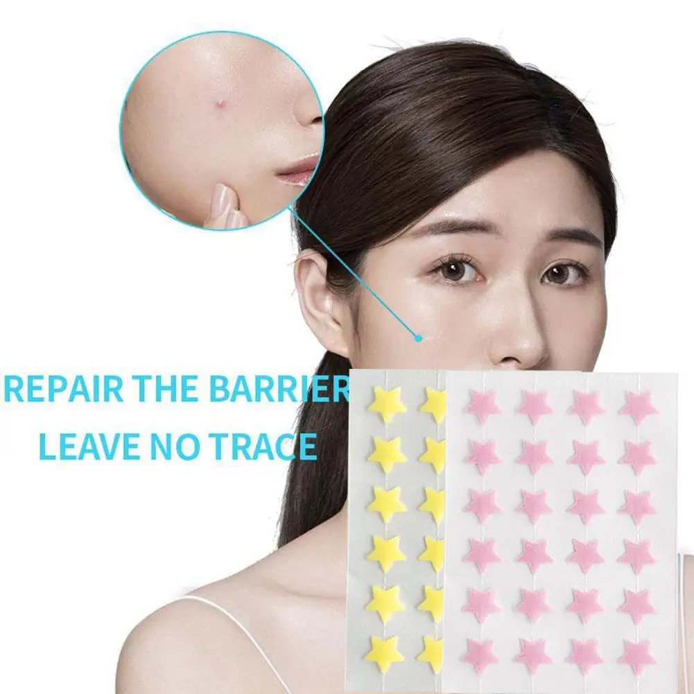 24pcs/1bag pink /yellow Invisible Hydrocolloid Pimple Patch Removal Pimple Preventing Inflammation Acne Stick