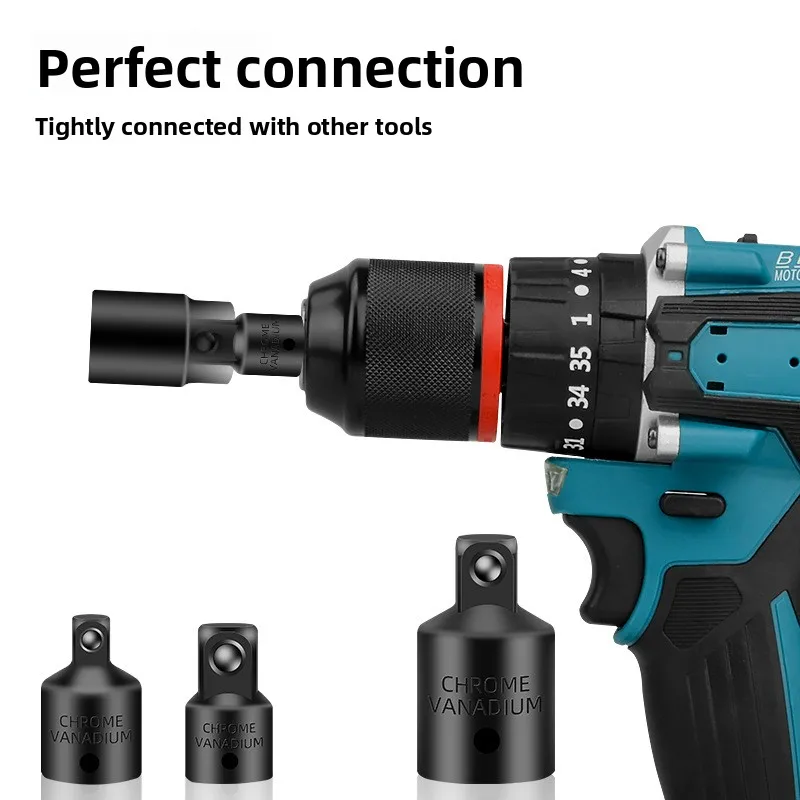 Переходник с квадратной втулкой-переходником 4 шт. Big Fly Middle Fly Small Fly Adapter 1/2 3/8 1/4 Инструменты