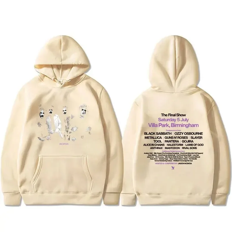 يعود مجموعة الرجال من فرقة السبت الأسود Ozzy Osbourne مع هوديس دافئ من الصوف الثقيل المطبوع كبير الحجم للرجال والنساء #2