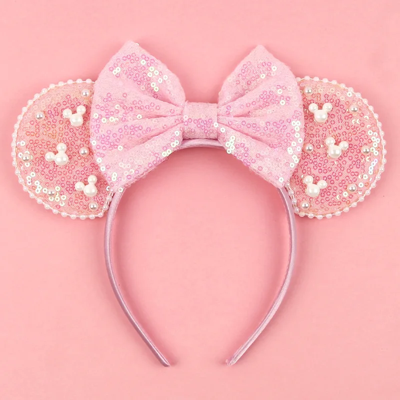 Mickey Mädchen Samt-Ohren Haarband Weiches Schleifenband Halloween-Party Weihnachten Haaraccessoires – Detail 3