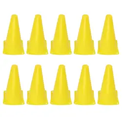 Yellow Sports Cones for Soccer & for basketball Training - Durable Base Cone Set