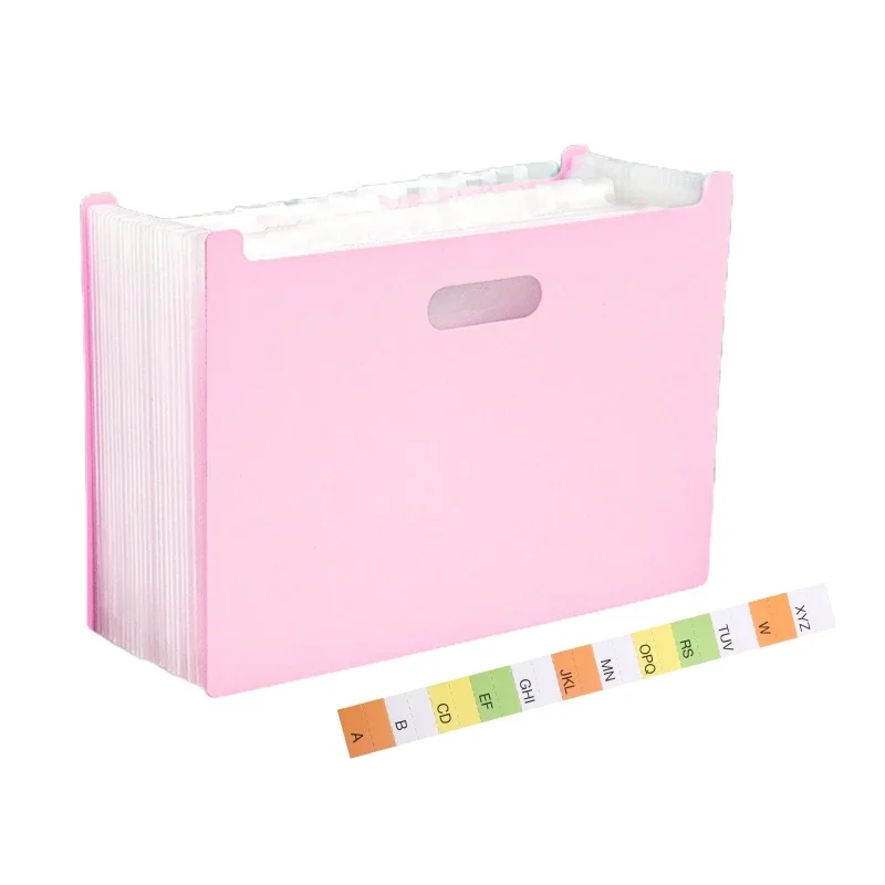 A4 Accordion Folder Clear Index Labels Expanding Document Folder File Organizer Desk Management for Office File Cabinet