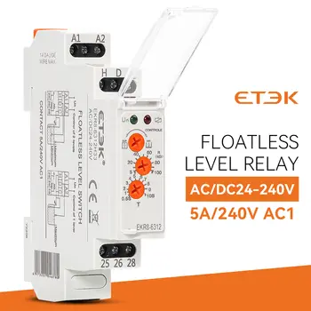 ETEK Bezplovákový regulátor hladiny vody, elektronický regulátor hladiny kapaliny 5A AC 220V SPDT 12V EKR8 10 nejlepší prodej Reléový spínač 220V - №5