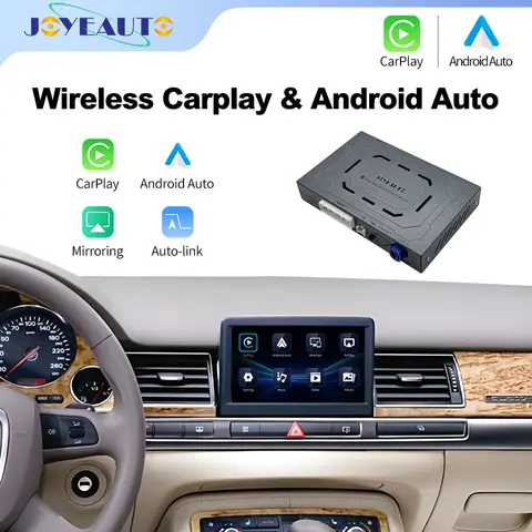 조이오토 무선 애플 카플레이 아우디 A4 B8 A6 C6 MMI 2G 2003-2009 안드로이드 오토 미러링크 카플레이 레트로핏 미러 에어플레이
