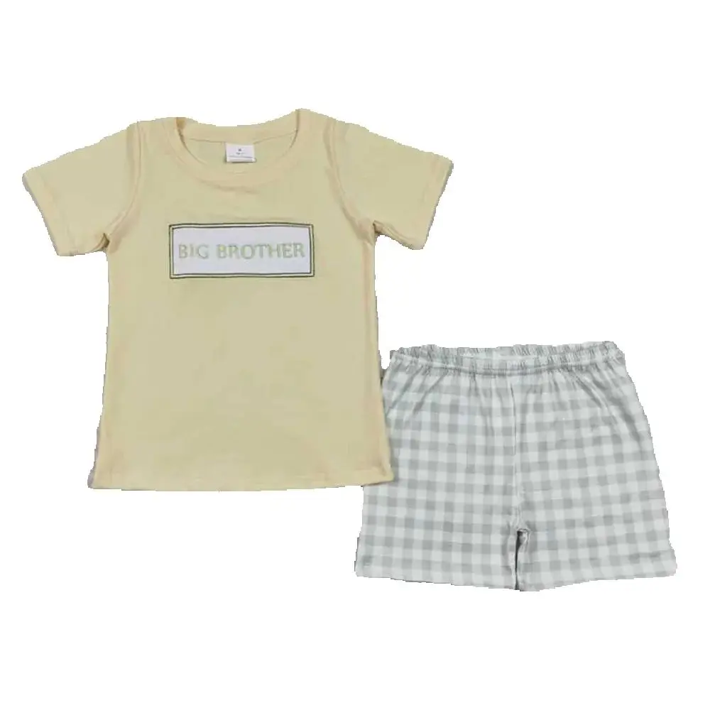 

Baby Boys Big Brother Short Sleeve Tee Top Shorts Clothes Sets