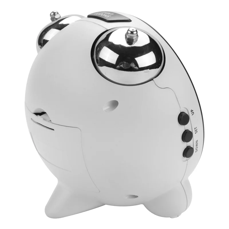 Suku Cadang Peralatan Jam Alarm Digital, Tampilan Tanggal Waktu Bel Kembar Sangat Keras Untuk Tidur Berat Alarm Ganda Lampu Latar Biru Untuk Remaja