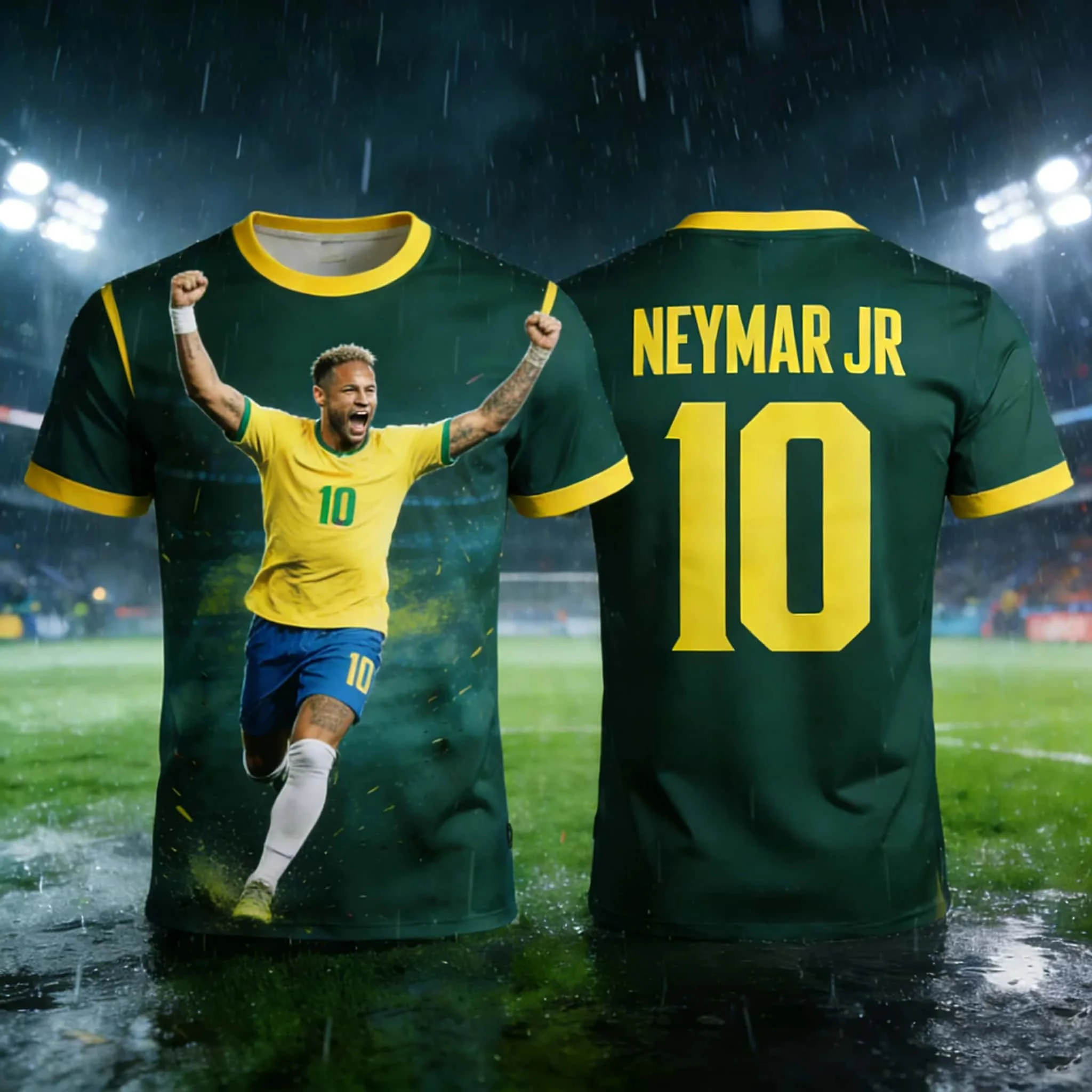 AI Neymar Adult Special Edition Football Shirt for Summer 2026, Breathable, Suitable for All Sports Training