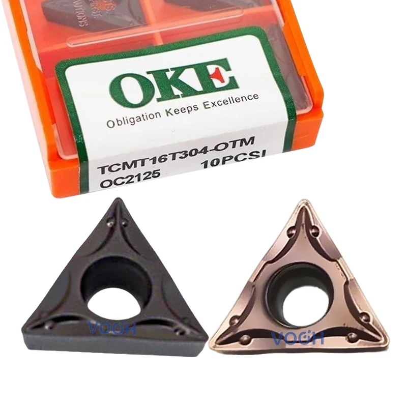OKE TCMT 090204 090208 110202 110204 16T304 16T308 220408 Insertos de torneado de carburo OTM OTR OTF OC2125 OC2325S OP1215 OP1315