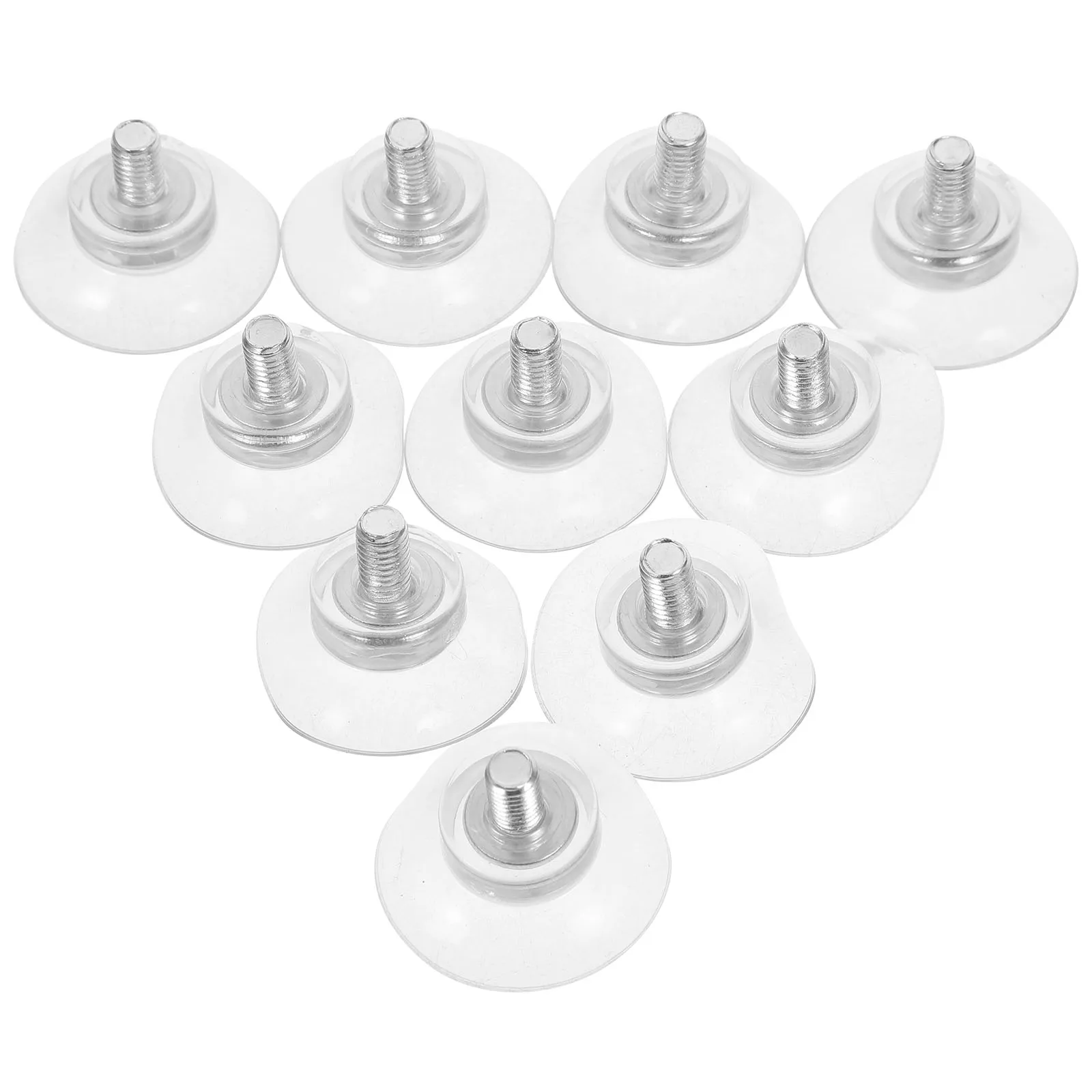 

10pcs Suction Cup PVC Transparent Material Easy Installation Non Slip Suitable for Glass Dining Tables Smooth Surfaces