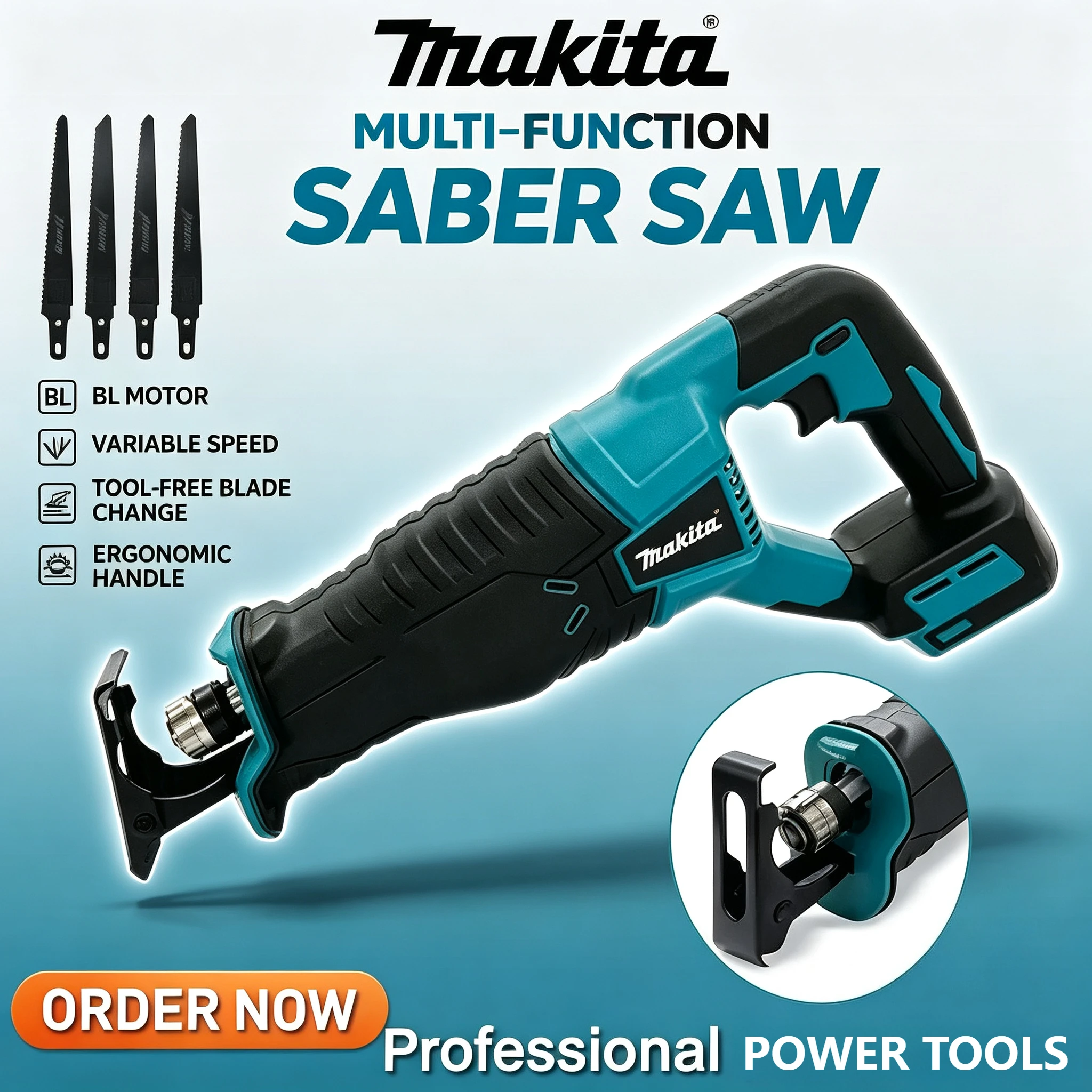Reciprocating Saw Cordless - Sierra Recíproca Inalámbrica Makita para Batería