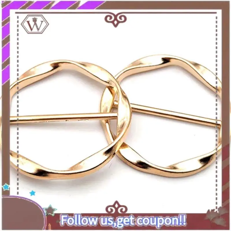A95D-20PCS وشاح حلقة كليب التعادل الدائري كليب للنساء موضة تي شيرت تويست عقدة كليب مشبك دائرة الملابس حلقة التفاف حامل