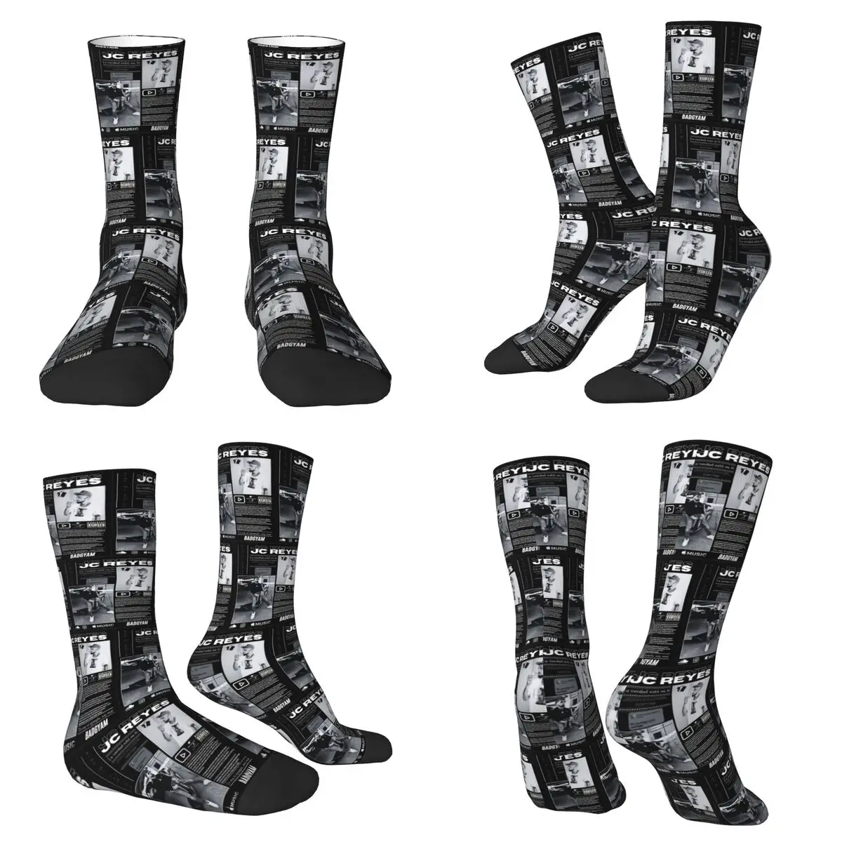 Rapper Jc Reyes Album Tour Graphic Socks Harajuku Super Soft Stockings All Season Long Socks for Man Woman Valentine's Day Gifts