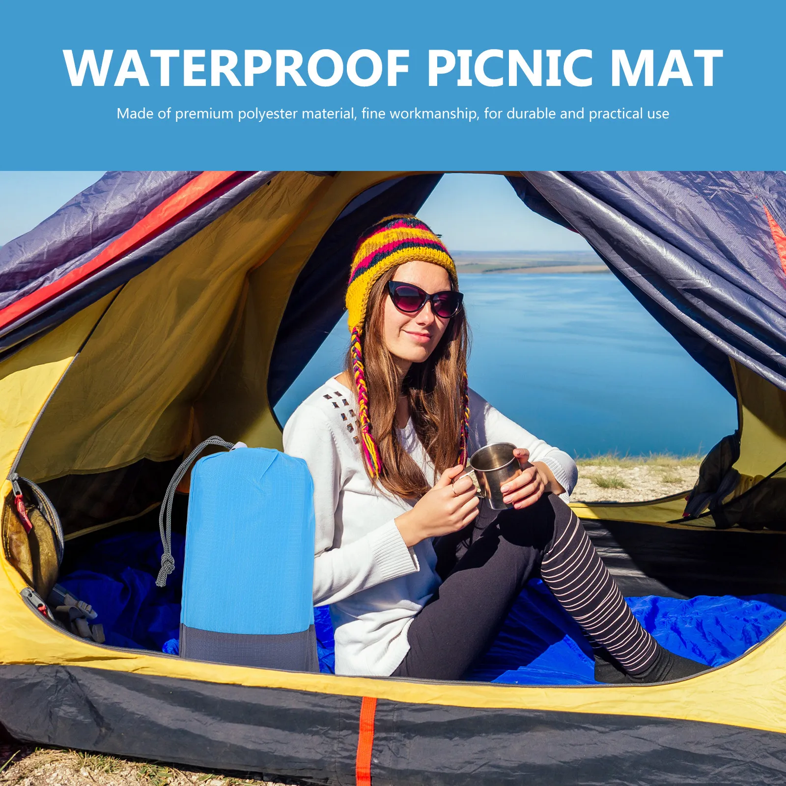 

1Pcs Waterproof Outdoor Mat Premium Nylon Foldable Portable Picnic Beach Camping Blanket Wet Sand Grass Dirt Insect Protection