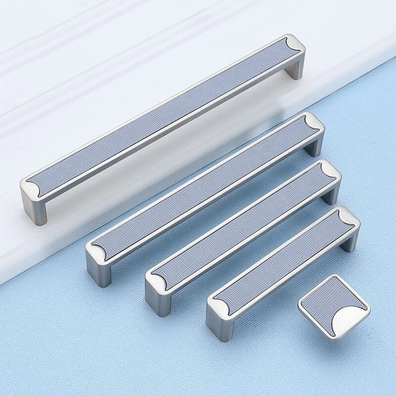 

Nordic Luxury Furniture Wardrobe Drawer Handle Cabinet Kitchen Cupboard Door Pull Instagram Zinc Leather Dresser Closet Knob