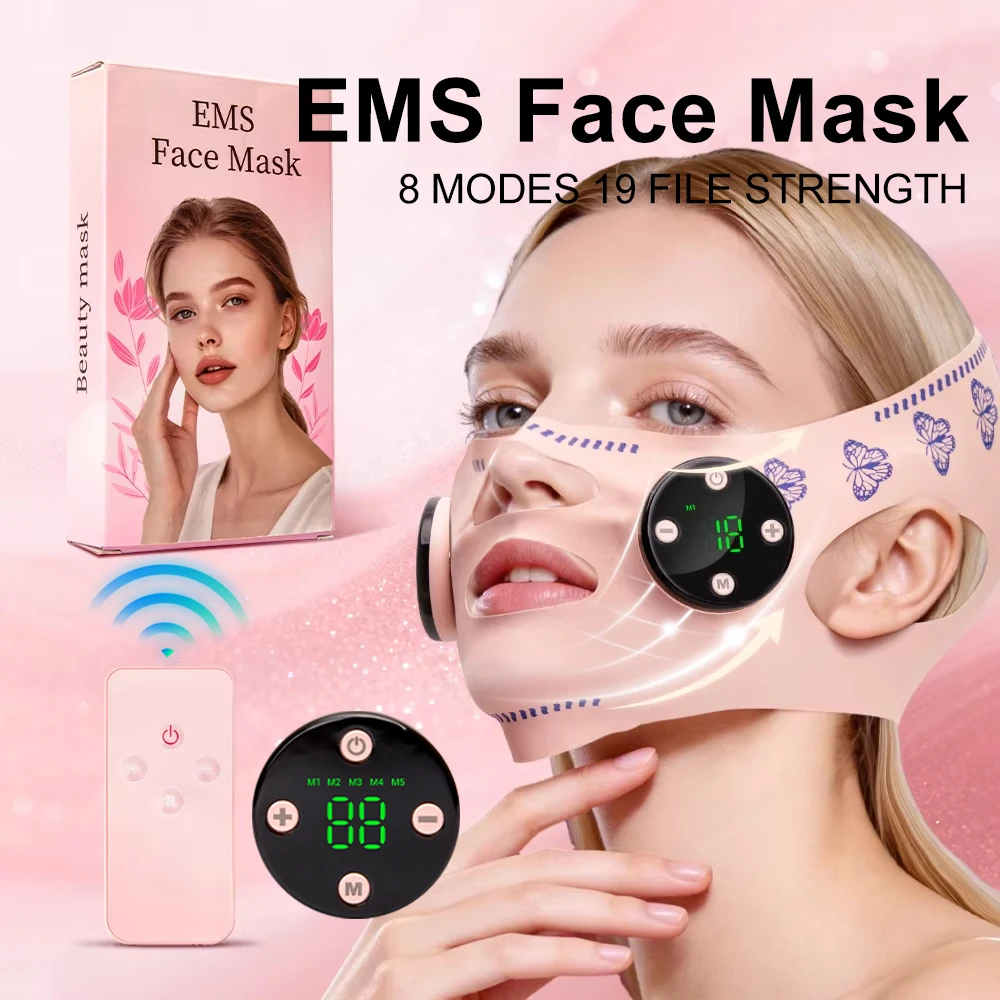 Electric V Shaped Double Chin Reducer V-Face Beauty Machine Facial Lifting Device Face Slimming Massager for Jawline Improve