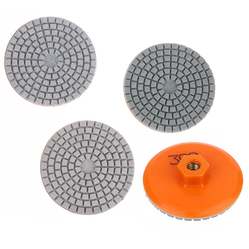 3Inch 80MM Integrated Diamond Wet/Dry Polishing Pad With Backer For Grinding Granite Stone Concrete Marble Quartz Abrasive Tools