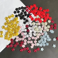 20PCS/1.5CM Fabric Flower Applique Patch Clothes Stickers,tiny Plum Blossom Embroidery Iron on Patches for Costume Decoration