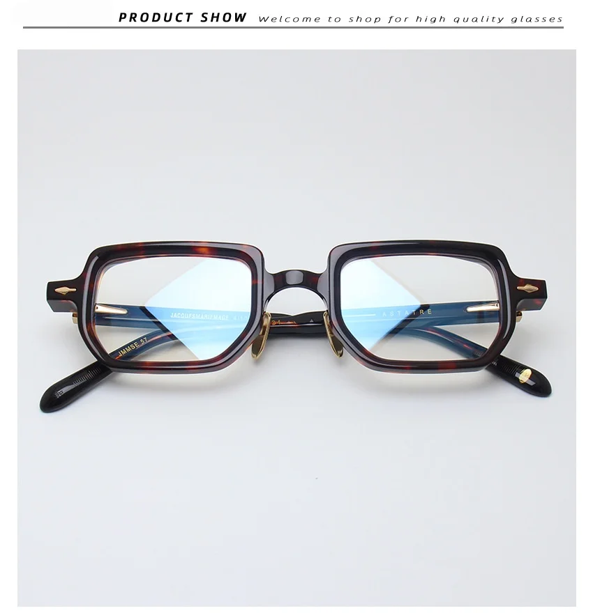 

Belight Optical Vintage Square Shape Handmade Colorful Combine Acetate Retro Eyeglasses Frame Prescription Lens ASTATRE