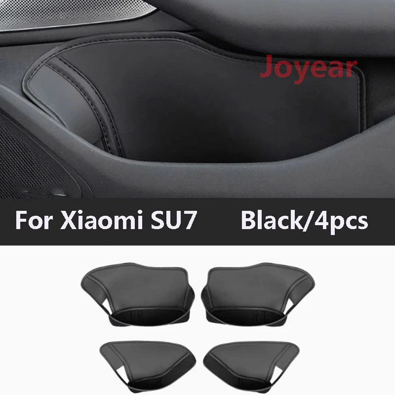 

For Xiaomi SU7 Car Door Storage Box Slot Pad Decorative Protective PU Waterproof Scratch Resistant Damping Accessories