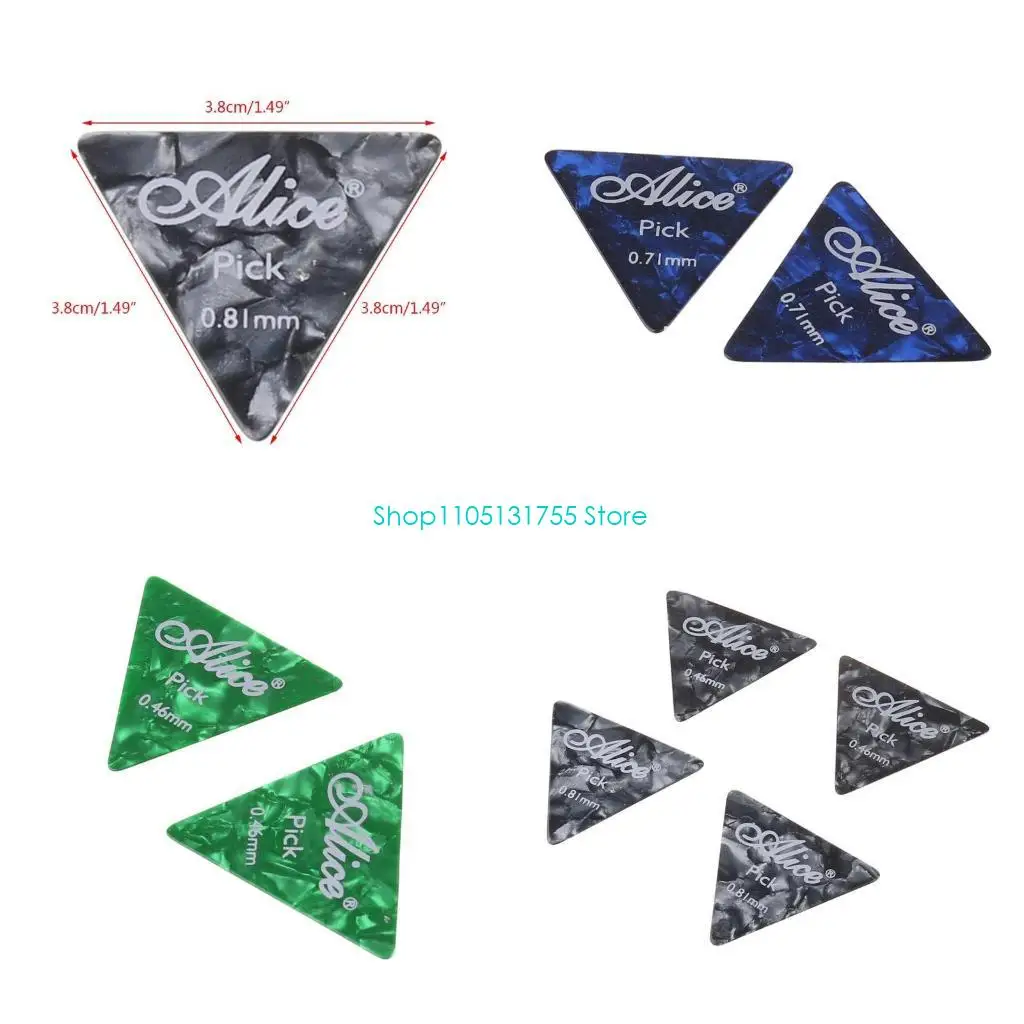 K0EF 12 Stücke Klassische Form Kunststoff Gitarre Picks Plektren Große für Dreieck Pick für Strumming Folk Bass Instrument Teile