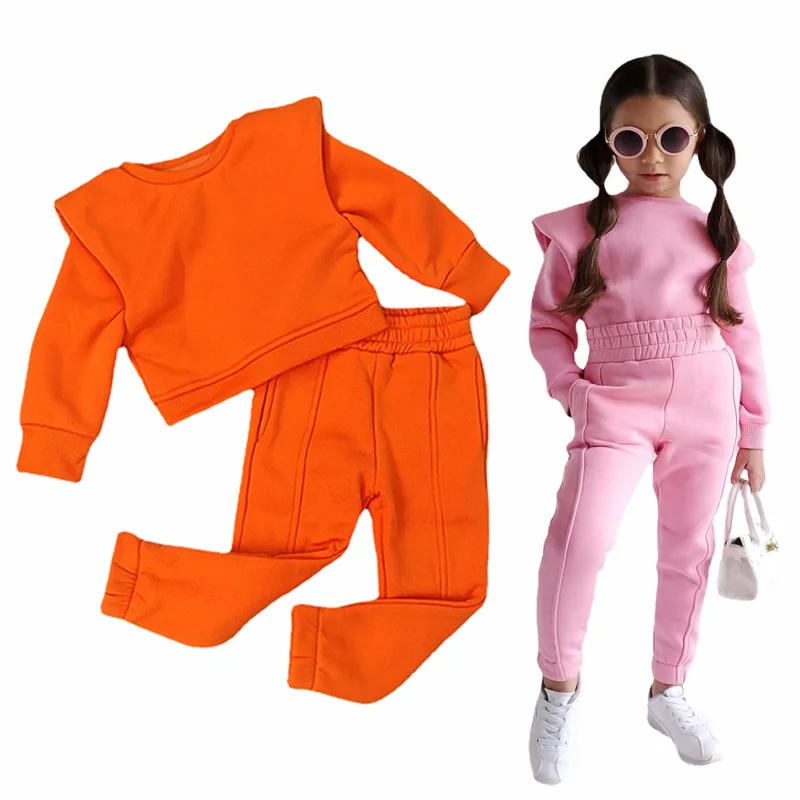 

Spring Autumn Girl Suit Set Baby Girls Clothes Kids Sports Sweatshirt Jogger Pants Fahion Streetwear Toddler Tracksuits Winter